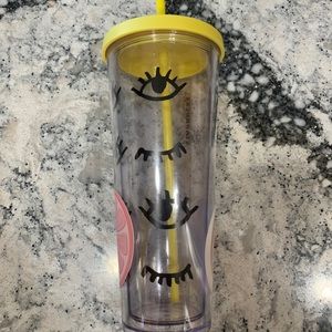 Starbucks Yellow Eye Clear Tumbler